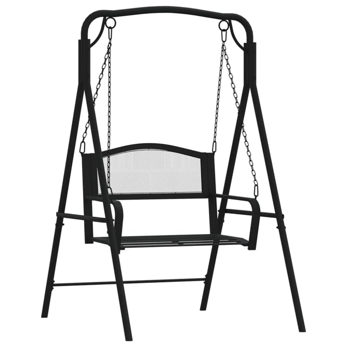 Swing Bench 124 Cm Black Steel Tonntx