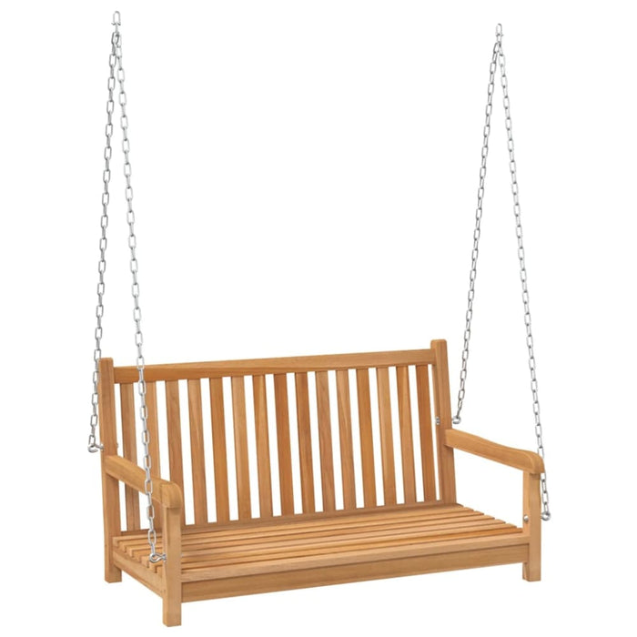 Swing Bench Solid Teak Wood 114x60x64 Cm Tollxn