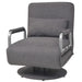 Swivel Chair And Sofa Bed Dark Grey Fabric Xaalli