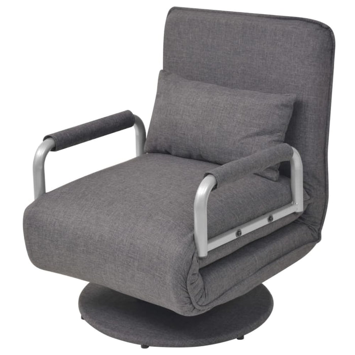 Swivel Chair And Sofa Bed Dark Grey Fabric Xaalli