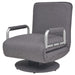 Swivel Chair And Sofa Bed Dark Grey Fabric Xaalli