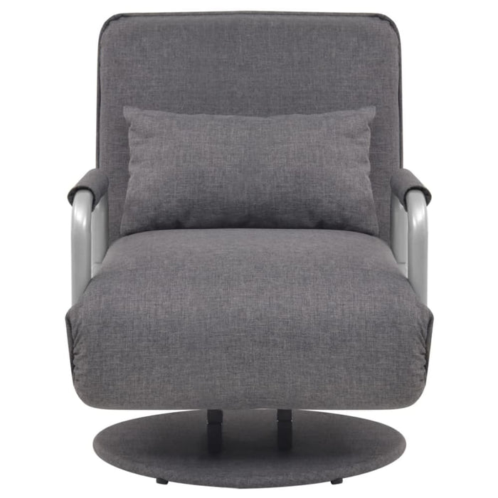 Swivel Chair And Sofa Bed Dark Grey Fabric Xaalli