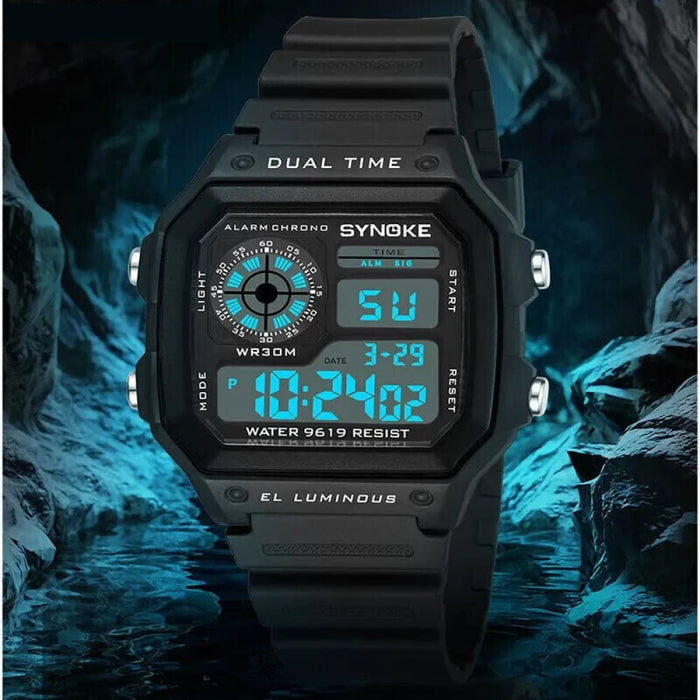 Synoke Mens Sports Chrono Watch Waterproof Multifunctional