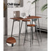 Bar Table Industrial Dining Desk High Wood Kitchen Shelf