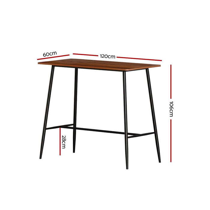 Bar Table Industrial Dining Desk High Wood Kitchen Shelf