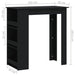 Bar Table With Storage Rack Black 102x50x103.5 Cm