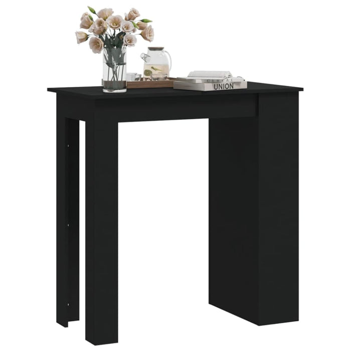 Bar Table With Storage Rack Black 102x50x103.5 Cm