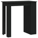 Bar Table With Storage Rack Black 102x50x103.5 Cm