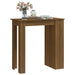 Bar Table With Storage Rack Brown Oak 102x50x103.5 Cm