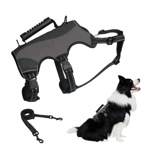 Tactical Dog Harness Leash Set No Pull Reflective Easy