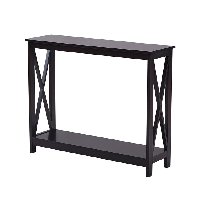 Isla X-Frame Console Table - Black