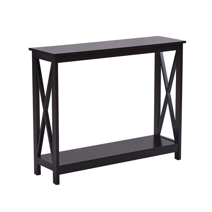 Isla X-Frame Console Table - Black