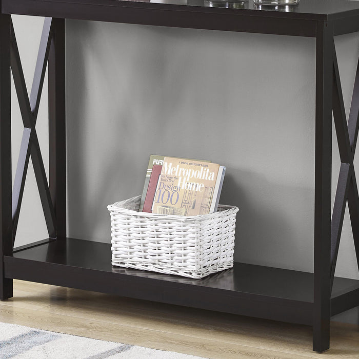 Isla X-Frame Console Table - Black