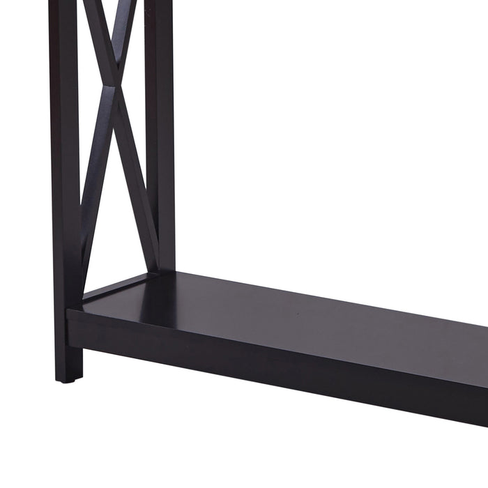 Isla X-Frame Console Table - Black