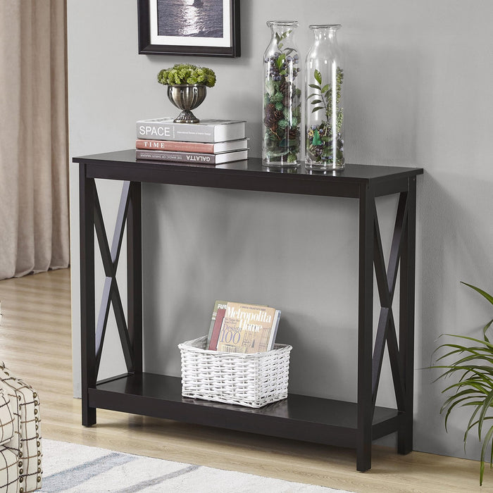 Isla X-Frame Console Table - Black