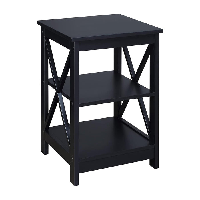 Orson 2-Tier Bedside Table - Black