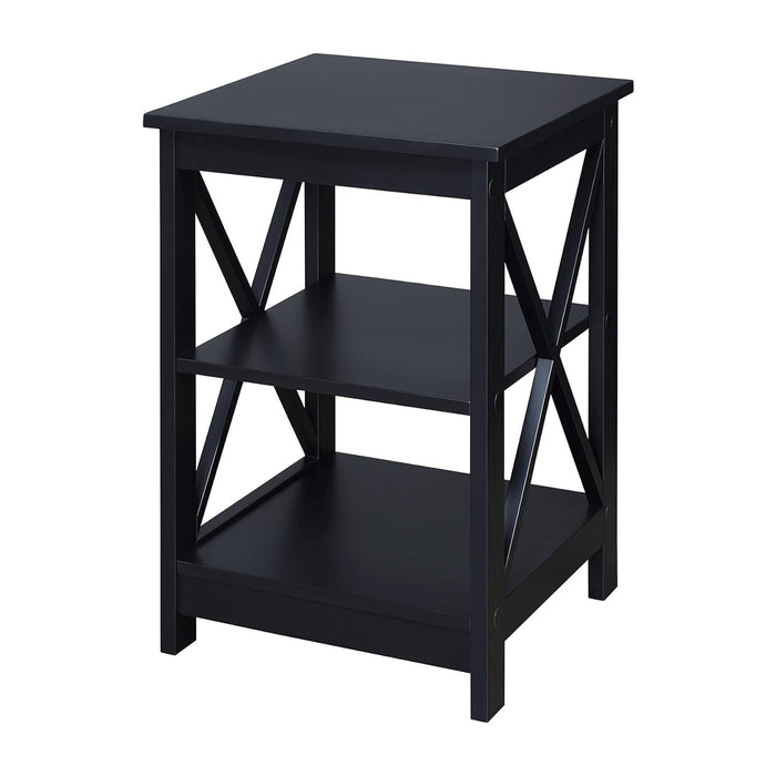 Orson 2-Tier Bedside Table - Black