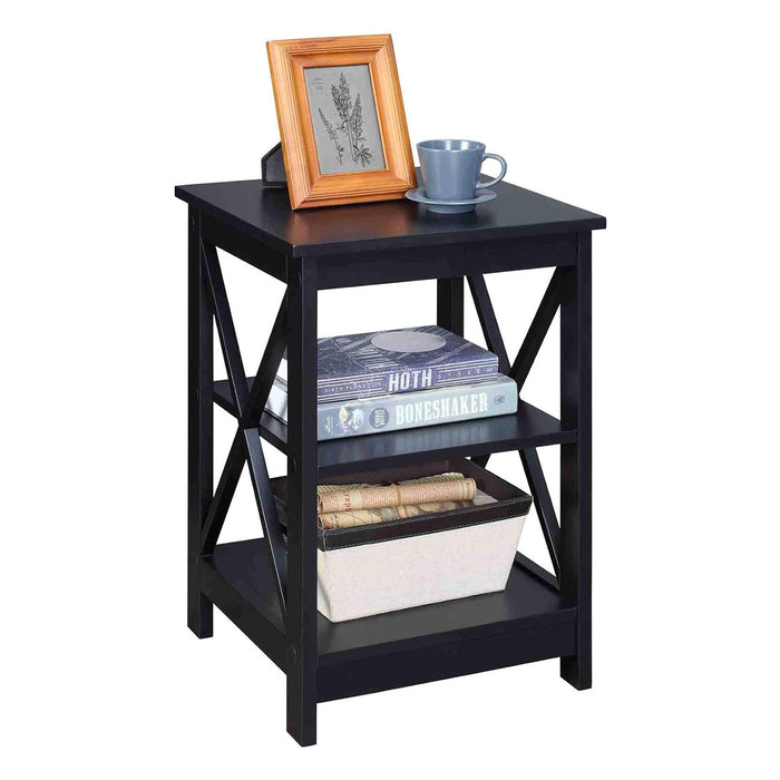 Orson 2-Tier Bedside Table - Black