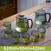 Tea Ceremony Glass Teapot Set With Wood Handle