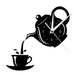 Teapot With a Cup wall Clock