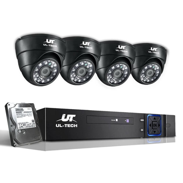 Ul-tech Cctv Camera Security System Home 8ch Dvr 1080p 4