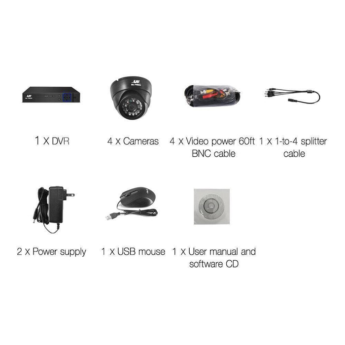 Ul-tech Cctv Security Camera Home System Dvr 1080p Ip Long