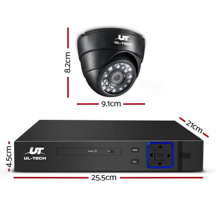 Ul-tech Cctv Security System 2tb 8ch Dvr 1080p 4 Camera Sets