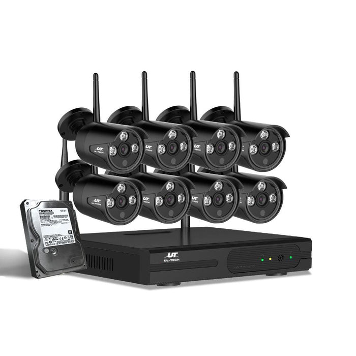 Ul-tech Cctv Wireless Security System 2tb 8ch Nvr 1080p 8