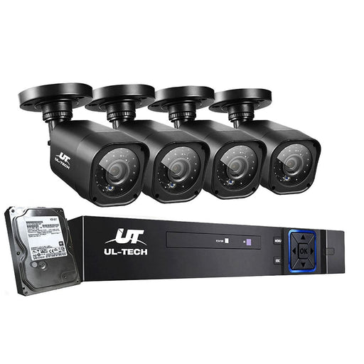 Ul-tech Home Cctv Security System Camera 4ch Dvr 1080p