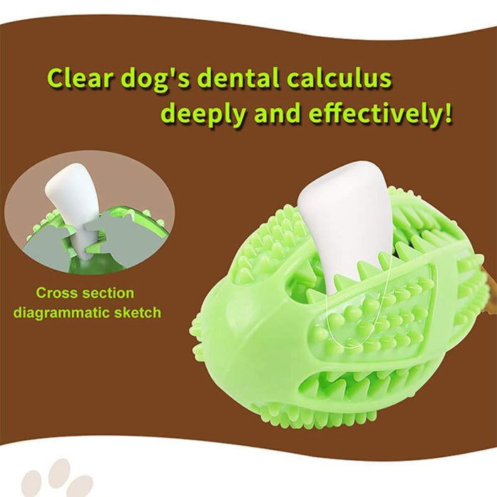 Teeth Cleaning Treat Dispensing Chew Ball Rope Dog Toy