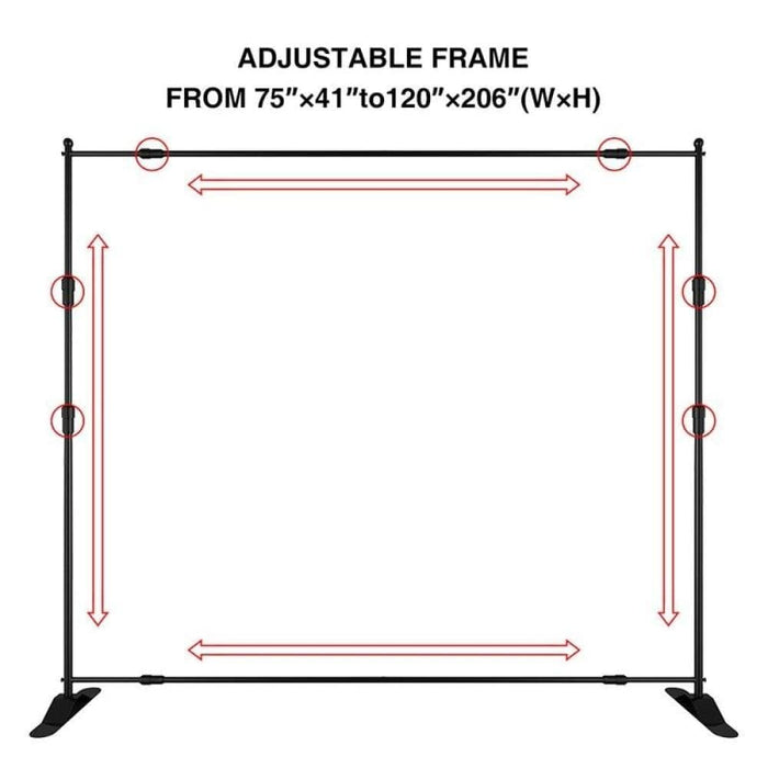 Telescopic Backdrops Support Stand With Heavy Duty Base