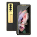 Textured Hinge Flip Case Tempered Film For Samsung Galaxy z