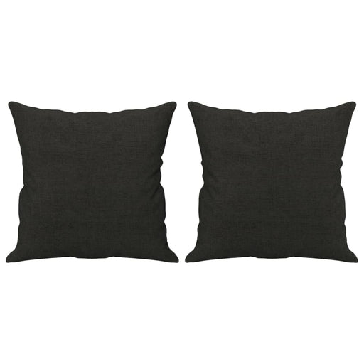 Throw Pillows 2 Pcs Black 40x40 Cm Fabric Takaip