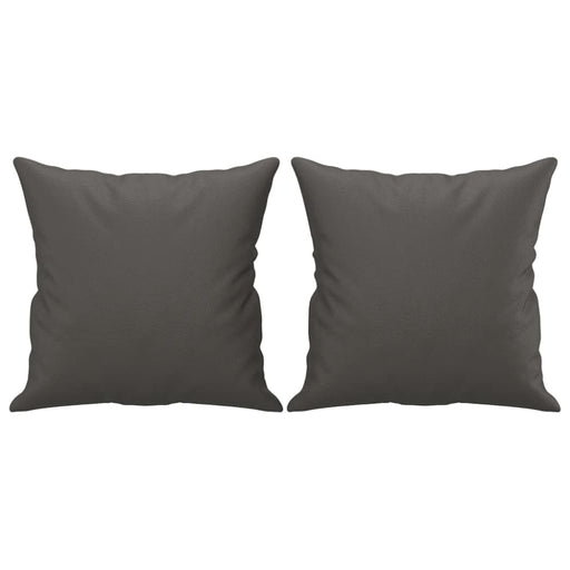 Throw Pillows 2 Pcs Grey 40x40 Cm Faux Leather Takanx