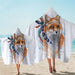 Tiger Fox Hooded Towel Watercolour Microfiber Bath With Hood