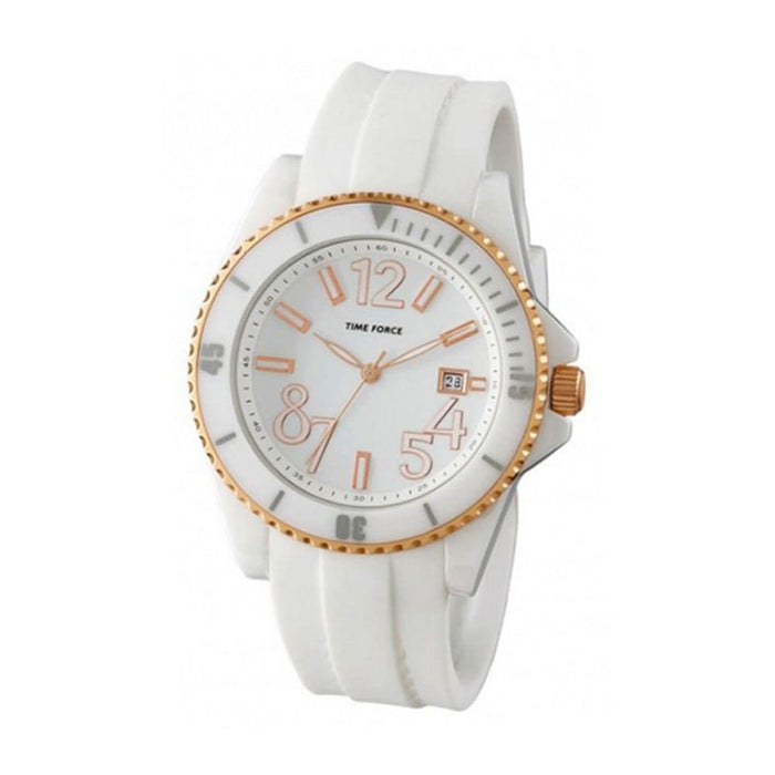 Time Force Tf4186l11 Ladies Quartz Watch White 40mm