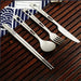 Titanium Tableware Set Frosted Knife Fork Spoon Chopsticks