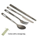 Titanium Tableware Set Frosted Knife Fork Spoon Chopsticks