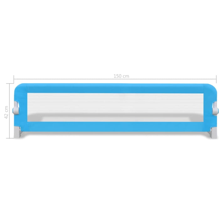 Toddler Safety Bed Rail 2 Pcs Blue 150x42 Cm Xilbnn