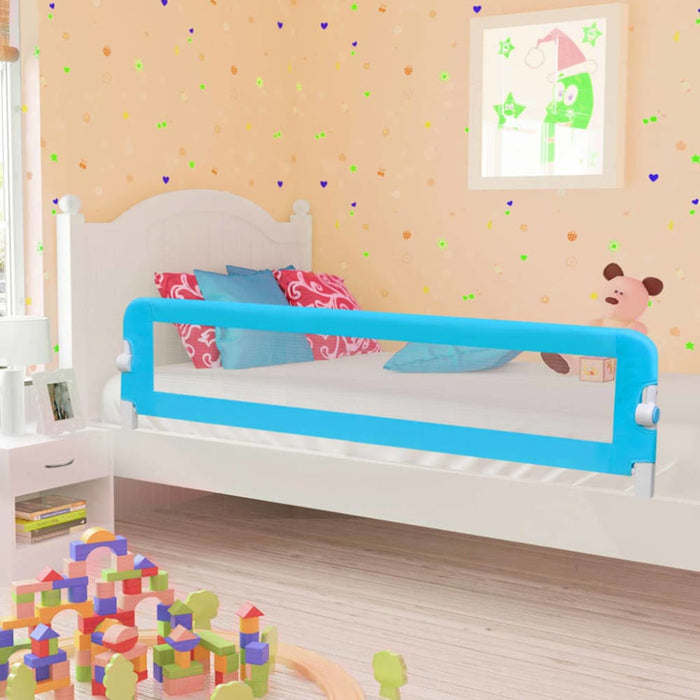 Toddler Safety Bed Rail Blue 180x42 Cm Polyester Oboit