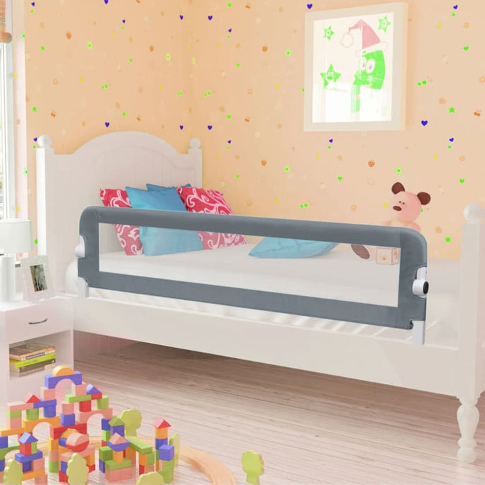 Toddler Safety Bed Rail Grey 150x42 Cm Polyester Oboli