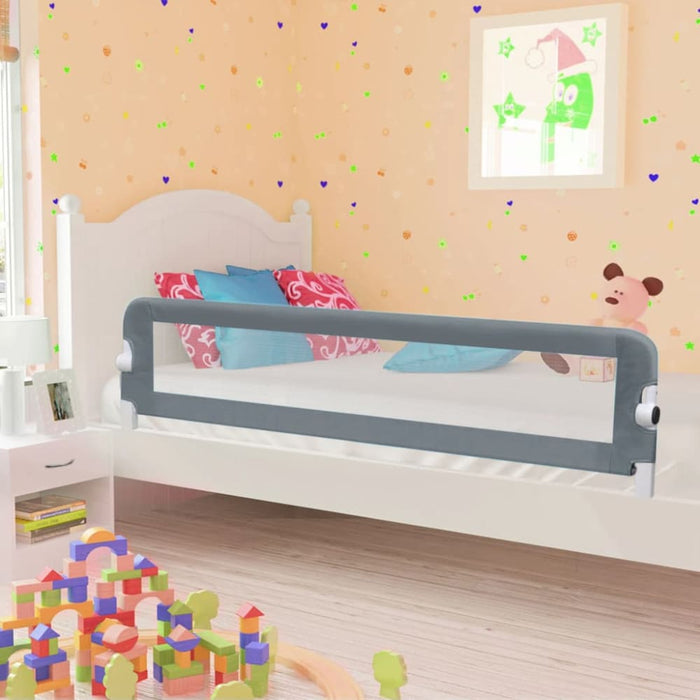 Toddler Safety Bed Rail Grey 180x42 Cm Polyester Oboii