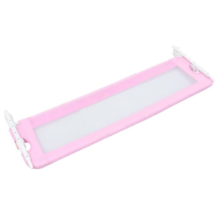 Toddler Safety Bed Rail Pink 120x42 Cm Polyester Oboib