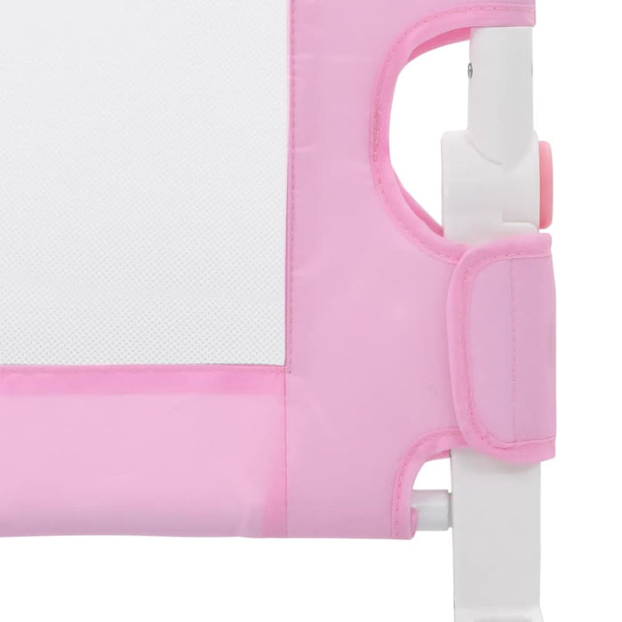 Toddler Safety Bed Rail Pink 120x42 Cm Polyester Oboib