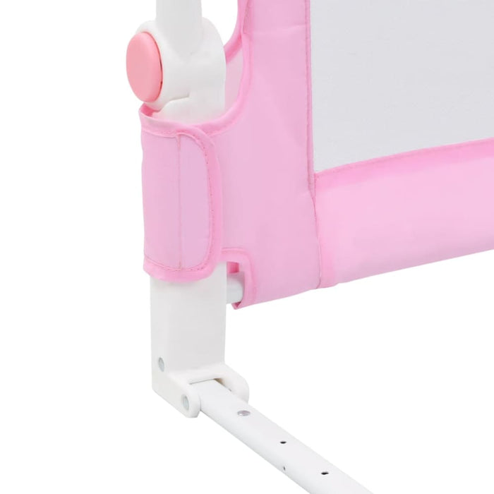 Toddler Safety Bed Rail Pink 120x42 Cm Polyester Oboib