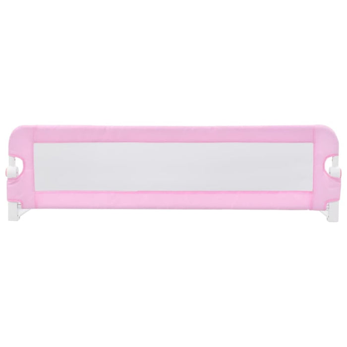 Toddler Safety Bed Rail Pink 120x42 Cm Polyester Oboib