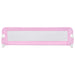 Toddler Safety Bed Rail Pink 120x42 Cm Polyester Oboib