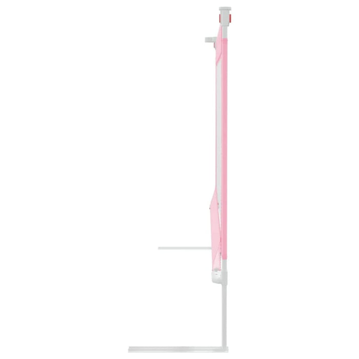 Toddler Safety Bed Rail Pink 190x25 Cm Fabric Obxbp