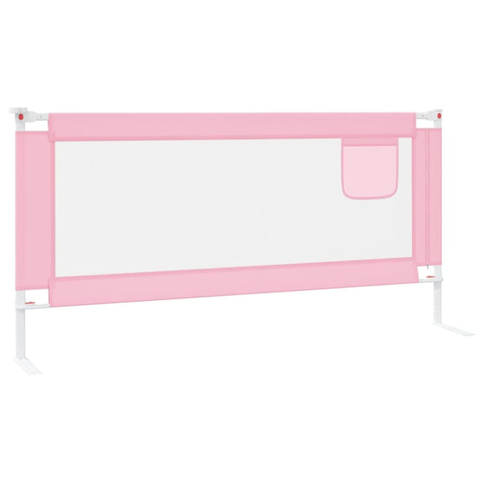 Toddler Safety Bed Rail Pink 190x25 Cm Fabric Obxbp