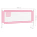 Toddler Safety Bed Rail Pink 190x25 Cm Fabric Obxbp